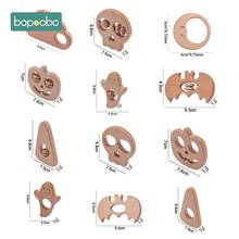 Bopoobo 1pc Wooden Teether For Pacifier Chain Baby Products Halloween Wooden Blank Rodent Baby Teethers For Birth Nurse Gift 2024 - buy cheap