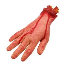 Sangriento Horror terrorífico Utilería de Halloween falso cortado tamaño real brazo mano casa terrorífico y sangriento 2024 - compra barato