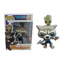 FUNKO POP Marvel Rocket Raccoon Groot POP Funko Originais Action Figures Collection Model Kids Toys for Children 3F88 2024 - buy cheap