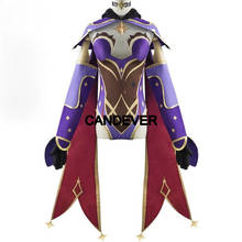 Game genshin impact-fantasia fofa de megistus, traje feminino para cosplay, halloween, carnaval, festa, sexy, peruca, uniforme 2024 - compre barato