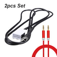 2pcs set 12Pin 3.5mm Car AUX Adapter Audio Cable + Wire For Peugeot 307 308 407 408 507 for Citroen C2 C5 C4 RD4 2024 - buy cheap