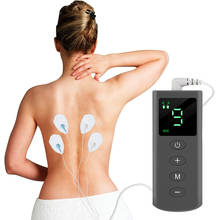 Eletroestimulador muscular ems dezenas de massagem, 4 modos, unidade de 9 intensidades, 4 eletrodos, almofadas para alívio da dor 2024 - compre barato