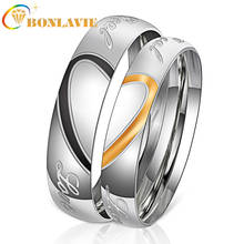 BONLAVIE, кольцо из нержавеющей стали для любителей Кореи, глазурное кольцо, оптовая продажа, модные ювелирные изделия для влюбленных, обручальные кольца 2024 - купить недорого