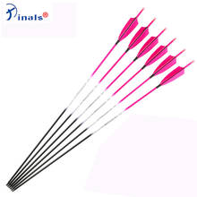 Spine500 600 700 800 900 1000 Pure Carbon Arrows ID4.2mm 30 Inch Shaft Turkey Feathers Vanes Recurve Bow Hunting Shooting 2024 - buy cheap