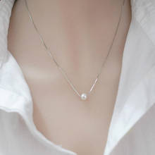 Simple Pearl Pendant Necklaces For Women Trend Single Layer Short Clavicle Chain Girls Jewelry SAN213 2024 - buy cheap