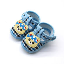 Bebé recién nacido niñas entramado oso pequeño Prewalker suela suave sandalias simples Zapatos niño Zapatos bebé niño zapatillas verano 2024 - compra barato