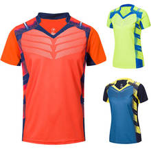 Новые теннисные рубашки для мужчин/женщин, футболки для бадминтона, футболки для настольного тенниса, Майки для настольного тенниса, спортивные футболки для бега A112 2024 - купить недорого