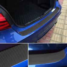 3D Carbon Fiber Car Rear Bumper Trunk Scuff Protective Sill Guard Strip Cover Sticker Edge Decal Anti-Scratch Trim 2024 - buy cheap