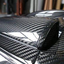 Waterproof Glossy Black 5D Carbon Fiber Vinyl Foil Film Car Wrap Roll Sticker Decal Auto Motorcycle Decorative Car  Accessories 2024 - buy cheap
