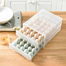 Household Egg Storage Box Drawer-Type Refrigerator Storage Box Plastic Transparent Dumpling Box Double Layer Egg Tray 2024 - buy cheap