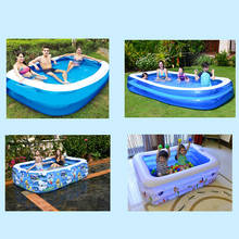 Rectangular Inflatable Swimming Pool Thicken PVC Paddling Pool Bathing Tub Outdoor Summer Swimming Pool For Kids 2024 - buy cheap