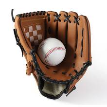 Бейсбольные перчатки для занятий спортом на открытом воздухе, 1 шт., утолщенные кожаные тренировочные перчатки для левой руки, унисекс, для детей и взрослых 2022 - купить недорого