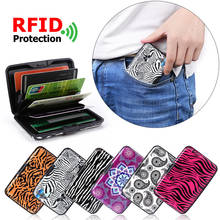 Zebra Bank Card Holder RFID Aluminum Wallet Fashion Card Protector Purse Business Credit  Mini ID Card Holders 2024 - buy cheap