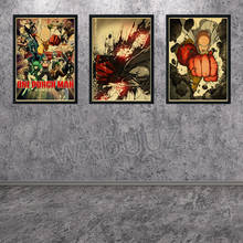 Постер в стиле японского аниме One Punch Man, Декор для дома и бара, картина для детской комнаты, Картина на холсте для гостиной K396 2024 - купить недорого