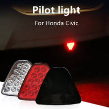 Lámpara de freno triangular para coche, luz de freno Universal de 12V, 20LED, roja, estilo F1, para vehículo todoterreno, luz de día para Honda Civic 2024 - compra barato