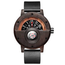 Relógio de pulso com bússola, relógio de pulso de madeira masculino, feminino, exclusivo, design criativo de luxo 2024 - compre barato