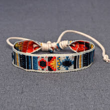 Bohemia estilo tecer corda amizade pulseiras para mulher homens algodão artesanal charme pulseira & bangles étnico jóias presentes 2024 - compre barato