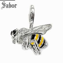 thomas Bumble Bee Charm, gifts Jewelry For Women,2020 Insect Gift Silver color plated Fit Bracelet jewellery charms 2024 - buy cheap