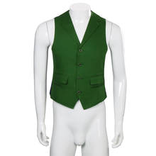 Takerlama Clown Costume Vest Cosplay Pocket Uniform Green Vest Halloween Movie Cosplay Costume 2024 - buy cheap