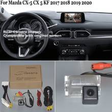 Câmera de visão traseira do carro para mazda CX-5 cx 5 cx5 kf 2017 2018 2019 2020 28 pinos adaptador cabo compatível com tela original hd ccd 2024 - compre barato