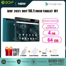 Bdf-laptop quad core android 10.1, 6.0x1024 ghz, wifi, computador portátil com bluetooth 2024 - compre barato