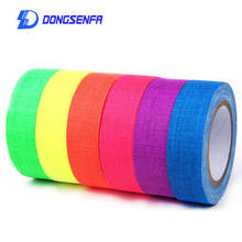 DONGSENFA 6Rolls/Set Fluorescent UV Cotton Tape Matt Night Self-Adhesive Glowing Dark Striking Warning Tape For Party Floors 2024 - buy cheap