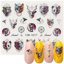 Nail Water Decals Animals Geometric Patterns Mixed Pattern Transfer Sticker Nail Art Decoration DIY Design Tool Accessories 2024 - buy cheap