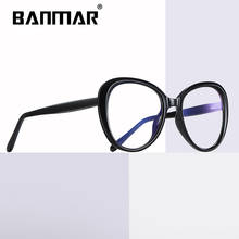 BANMAR Anti Blue Glasses Women Big Frame Computer Blue Light Blocking Glasses Black Radiation Goggles Spectacles Eyeglasses 2024 - buy cheap