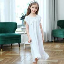 2 to 14 Years Toddlers Girls Nightdress Soft Cotton Butterfly Ruffle Hem Nightgowns Baby Kids Leisure Home Wear Clothing Nighty 2024 - buy cheap