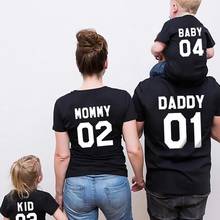 Daddy Mommy Kid Baby Printed T shirt Family  Matching Clothes Tshirt  Father Mother Daughter Son Girl Boy Teen Summer Tee Shirt 2024 - buy cheap