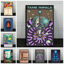 Tame impala poster trippy psicodélico grupo de música quadro da arte da parede retro posters impressões pintura em tela para decoração de casa 2024 - compre barato