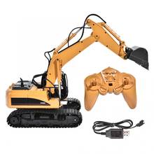 HUINA 1550 1/14 15CH 680 Degree Rotation Alloy Bucket RC Excavator Construction Vehicle Toy Gift with Cool Sound/Light Effect 2024 - buy cheap