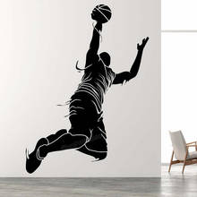 Calcomanía de pared para jugador de baloncesto, calcomanía artística de vinilo para decoración de habitación, Teamplay, deporte, pelota, baloncesto, deporte, saludable, B244 2024 - compra barato