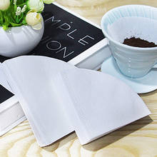 Filtro de café em formato de cone, 50 peças coador de mão fermentação por gotejamento escritório em casa viagens diy filtro de papel de café 2024 - compre barato