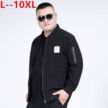 Chaqueta Reversible con cuello levantado para hombre, cazadora de béisbol con cremallera, ropa de calle a la moda, 10XL, 8XL 2024 - compra barato