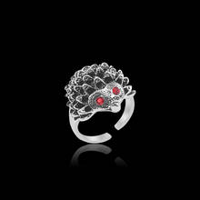 Fashion Creative Red Eyes Small Hedgehog Ring Vintage Alloy Ring For Women Tail Ring Opening Adjustable Size Jewelry Gift 2024 - buy cheap