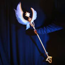 Game LOL Soraka Staves Magic Wand Cosplay Props Anime Replica Crescent Staves 2024 - buy cheap