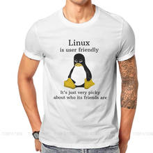 Camiseta con sistema operativo Linux Tux Penguin para hombre, camisa divertida y llamativa, Original, nueva tendencia 2024 - compra barato
