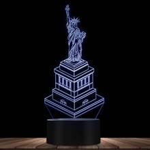 Estátua da liberty, conjuntos mundialmente famosos, luminária de noite 3d, nova york, símbolos americanos, viagem, lembrança, presentes, lâmpada de mesa 2024 - compre barato
