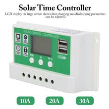 Solar Charge Controller Auto Paremeter Adjustable PWM LCD Dual USB Port 30A/20A/10A 12V/24V Solar Charge Controller Output Sola 2024 - buy cheap