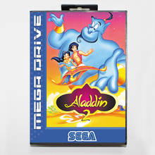 Aladdin 2 16bit md cartão de jogo para sega mega drive/genesis com caixa varejo 2024 - compre barato