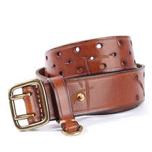 Cinturón de cuero de vaca para hombre, nuevo estilo de lujo, a la moda, Retro, 100%, 135cm 2024 - compra barato