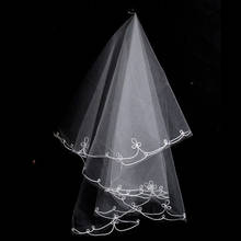 Новый стиль белая свадебная вуаль Veu De Noiva свадебная вуаль простая 2024 - купить недорого
