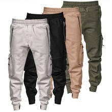 Men's Pants Spring Autumn High Street Fashion Cargo Pants Men Hip Hop Harem Pants Men Multi Pockets Jogger Sweatpants Male 2021 2024 - buy cheap