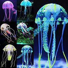 Искусственная Нетоксичная светящаяся Медуза, украшение для аквариума, подводное растение, светящийся орнамент, водный пейзаж 2024 - купить недорого