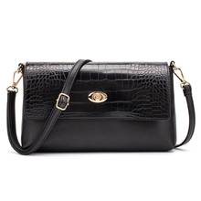 Retro Crocodile pattern women messenger bags small PU leather Crossbody Bags for female handbag sling bag bolsa feminina Black 2024 - buy cheap