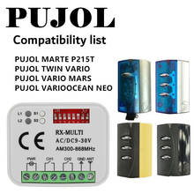 PUJOL Garage Door Remote control Opener 433mhz Rolling Code Transmitter PUJOL Remote Command Gate control receiver 2024 - buy cheap