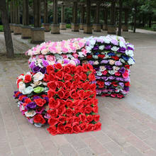 40x60cm Artificial rose wall decoration Wedding supplies Flower Wall Romantic Wedding Backdrop Decor  Wedding Home Decor 2024 - купить недорого