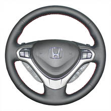 Ponsny capa de couro para volante de carro, para honda spirior 2009-2013 cobertura para volante costurada à mão 2024 - compre barato