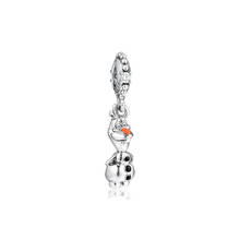 Winter Olaf Dangle Charms for Jewelry Making 925 Sterling Silver Charms for Chains Bracelets DIY Cartoon Pendant Enamel Jewelry 2024 - buy cheap